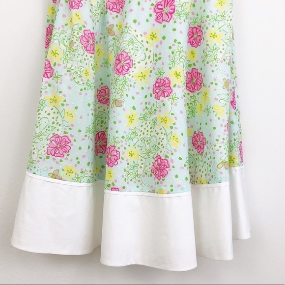 Lily Pulitzer 100% Cotton Halter Floral Midi Dress Size Small - Picture 7 of 8